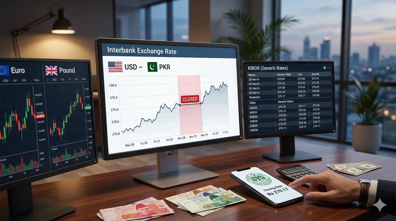 Today Official Interbank Exchange Rates in Pakistan March 29 2026 State Bank Updates